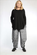 Winter trousers in balloon shape made of velor quality, Niks in grey