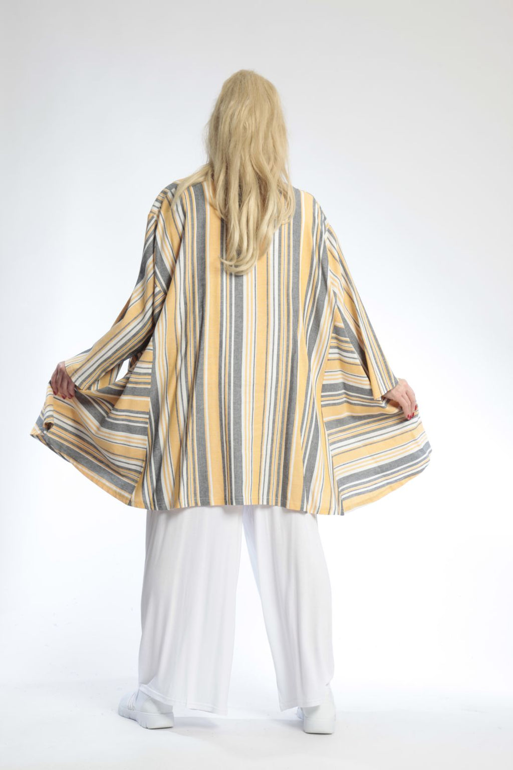 Summer big shirt in A-shape made of airy linen look quality, Candy in yellow