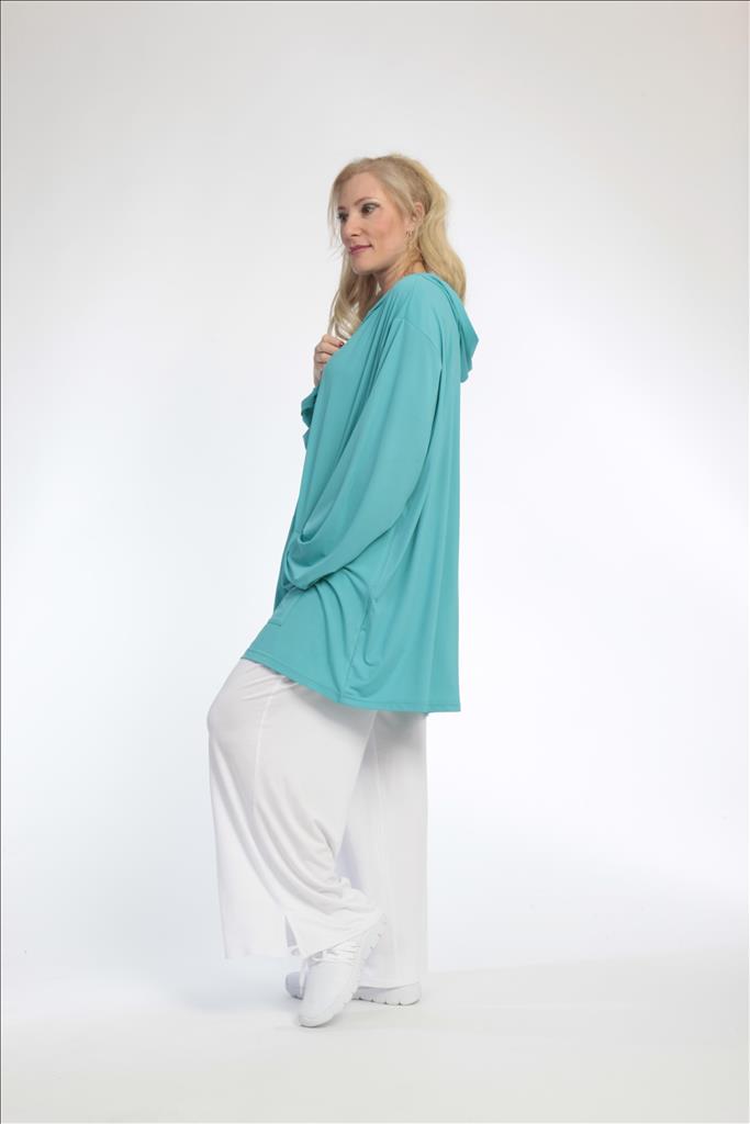 Summer jacket in a straight shape made of Slinky quality, Feline Slinky in turquoise