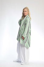 Summer jacket in mullet shape made of airy linen look quality, Candy in Kiwi