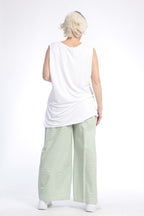 Summer trousers in a straight shape made of airy poplin quality, Baali in light green
