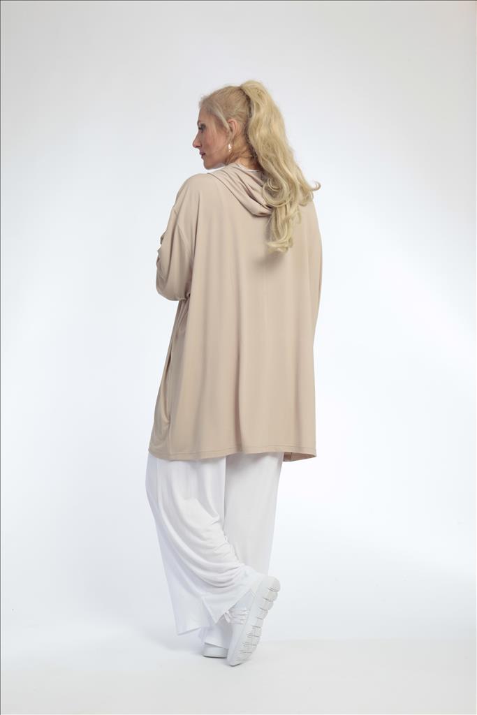 Summer jacket in a straight shape made of Slinky quality, Feline Slinky in beige