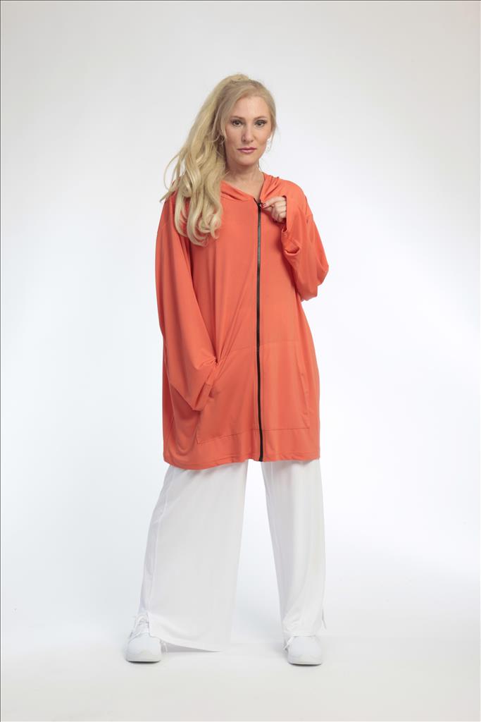 Summer jacket in a straight shape made of Slinky quality, Feline Slinky in orange