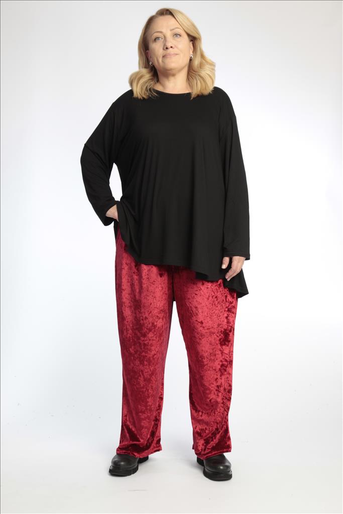 Winter Hose in gerader Form aus er Velour Qualität, Niks in Rot