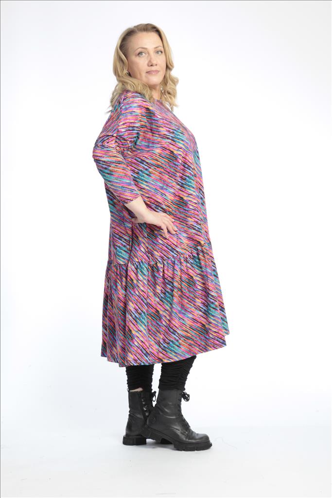 Winter dress in a straight shape made of jersey quality, Oda in multicolor