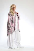 Summer jacket in mullet shape made of airy linen look quality, Candy in pink