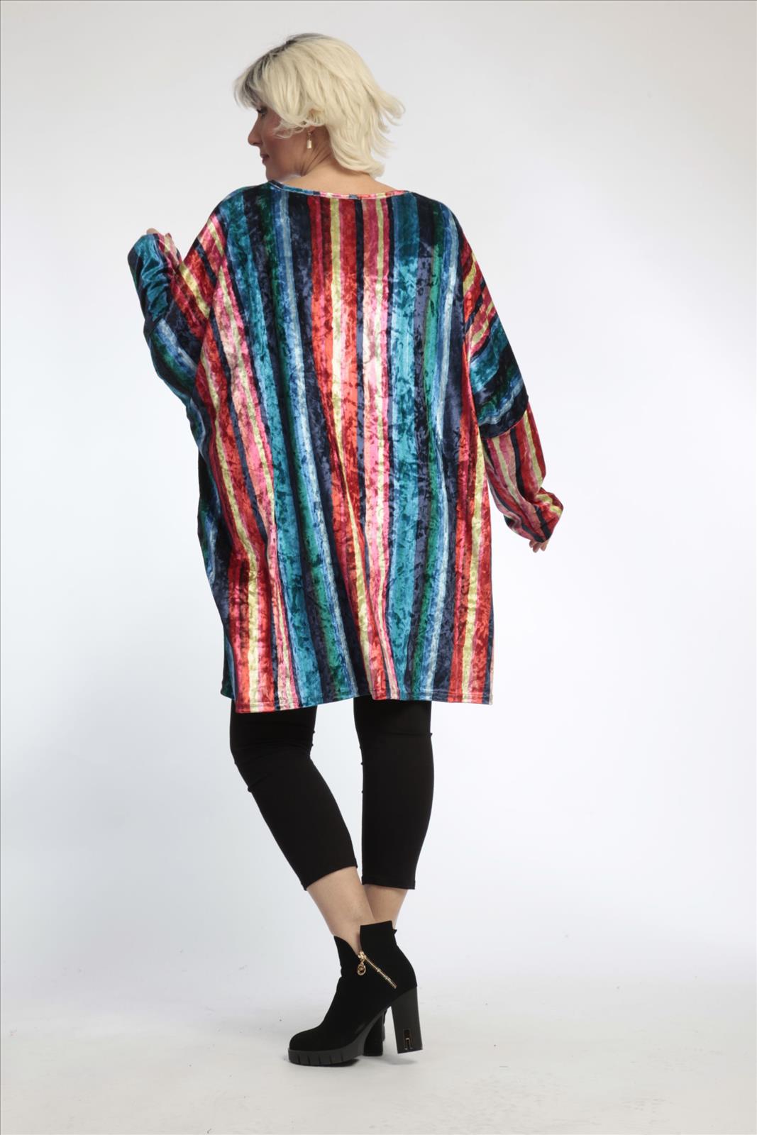 Sommer Big Shirt in gerader Form aus er Velour Qualität, Lette in Multicolor