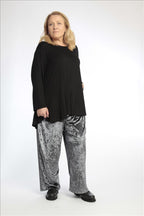 Winter trousers in a straight shape made of velor quality, Niks in grey