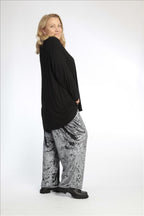 Winter trousers in a straight shape made of velor quality, Niks in grey