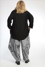 Winter trousers in balloon shape made of velor quality, Niks in grey