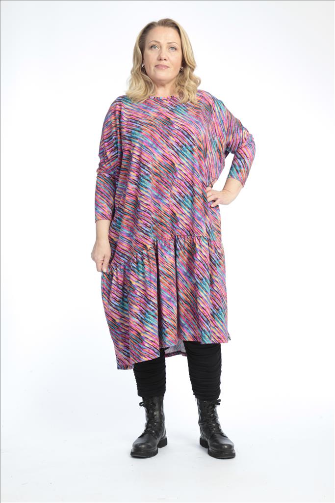 Winter dress in a straight shape made of jersey quality, Oda in multicolor