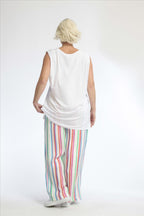 Summer trousers in a straight shape made of fine satin quality, Lainy in multicolor