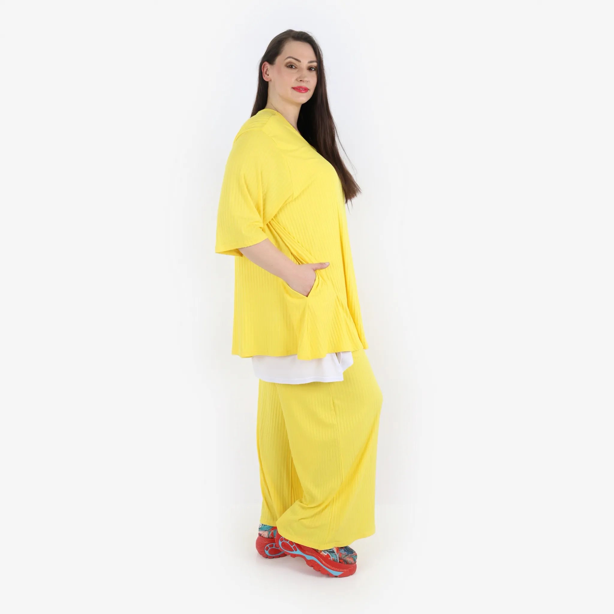 Papita 6937 Trousers, Lemon Yellow