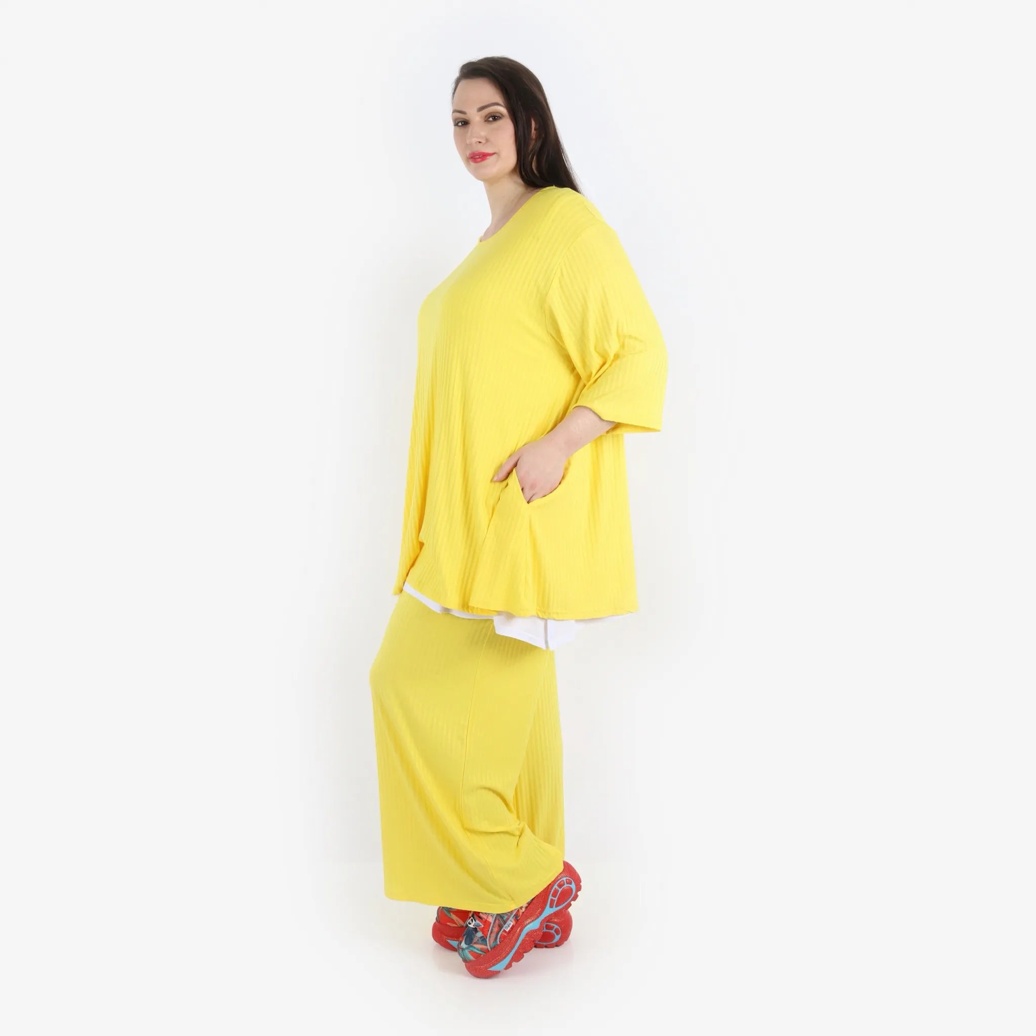 Papita 6937 Trousers, Lemon Yellow