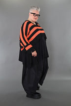Jeté AKH Premium 2537, noir-orange