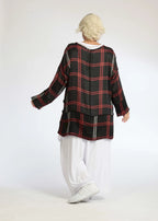 Summer shirt in a straight shape made of airy chiffon quality, Mira in black and red