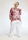 Summer shirt in a straight shape made of airy chiffon quality, Rania in rose pink
