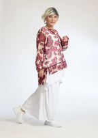 Summer shirt in a straight shape made of airy chiffon quality, Rania in rose pink