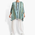 Summer jacket in A-shape made of stretcher Slinky quality, River in blue