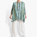 Summer jacket in A-shape made of stretcher Slinky quality, River in blue