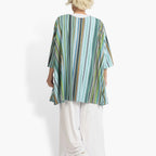 Summer jacket in A-shape made of stretcher Slinky quality, River in blue