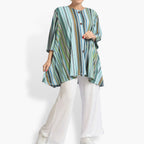 Summer jacket in A-shape made of stretcher Slinky quality, River in blue
