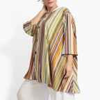 Sommer Jacke in A-Form aus stretcher Slinky Qualität, River in Cognac