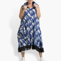 Summer vest in a straight shape made of airy poplin quality, Arabella in blue-gray