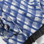 Summer vest in a straight shape made of airy poplin quality, Arabella in blue-gray