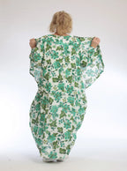 Summer jacket in mullet shape made of light mousseline quality, Azure in green