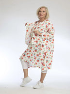 Summer jacket in a mullet shape made of airy poplin quality, Zinnia in red