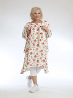 Summer jacket in a mullet shape made of airy poplin quality, Zinnia in red