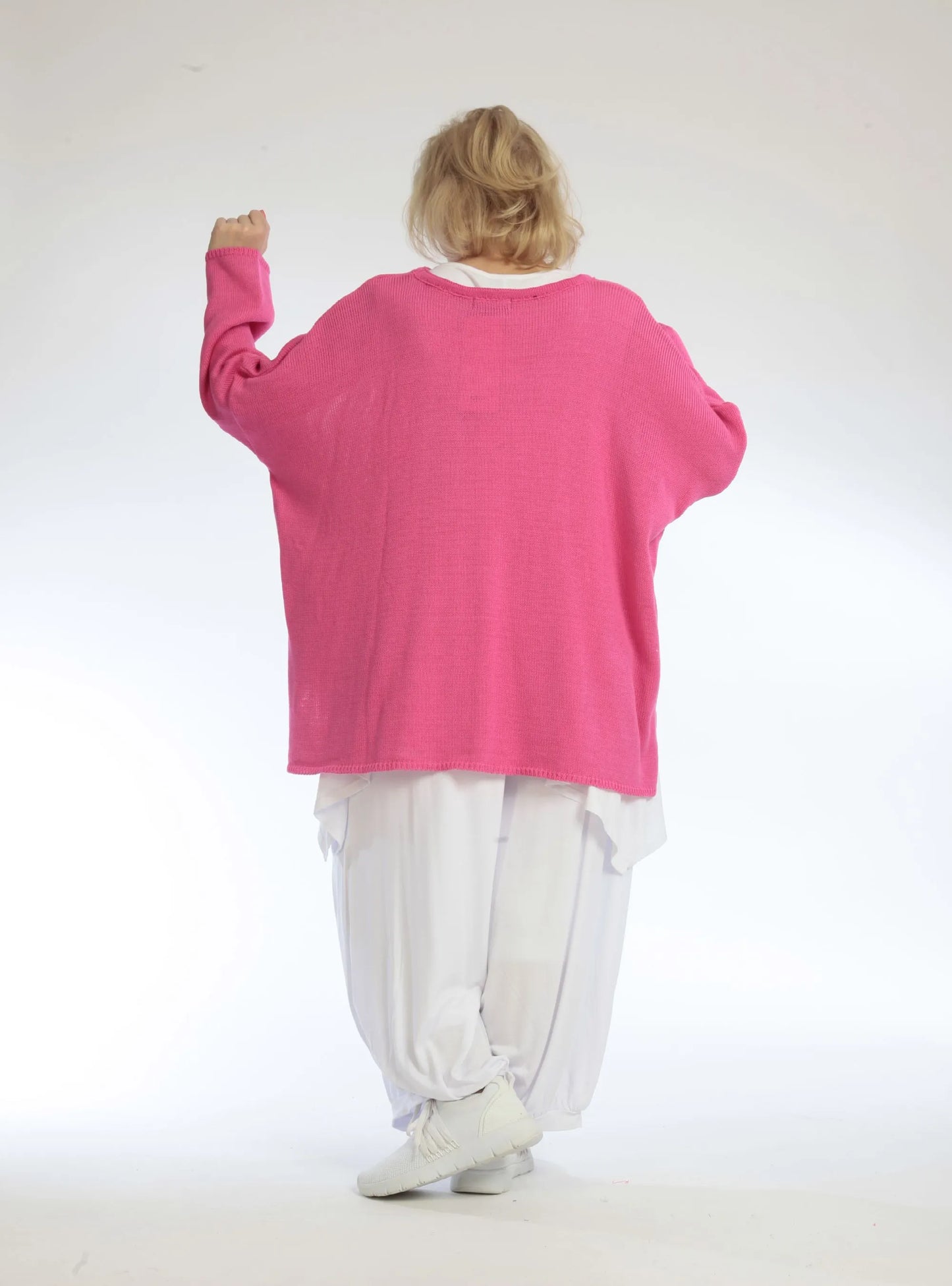 Alltags Big Shirt in gerader Form aus feiner Strick Qualität, Sena in Pink