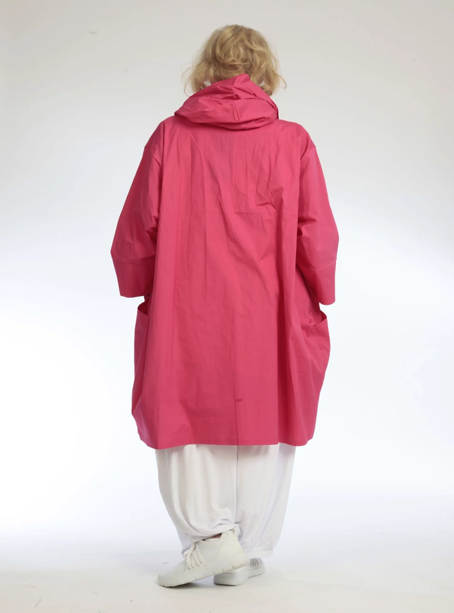 Summer jacket in a straight shape made of airy poplin quality, Hazel in fuchsia