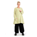 Winter jacket in A-shape made of soft boucle quality, boucle knit in light green