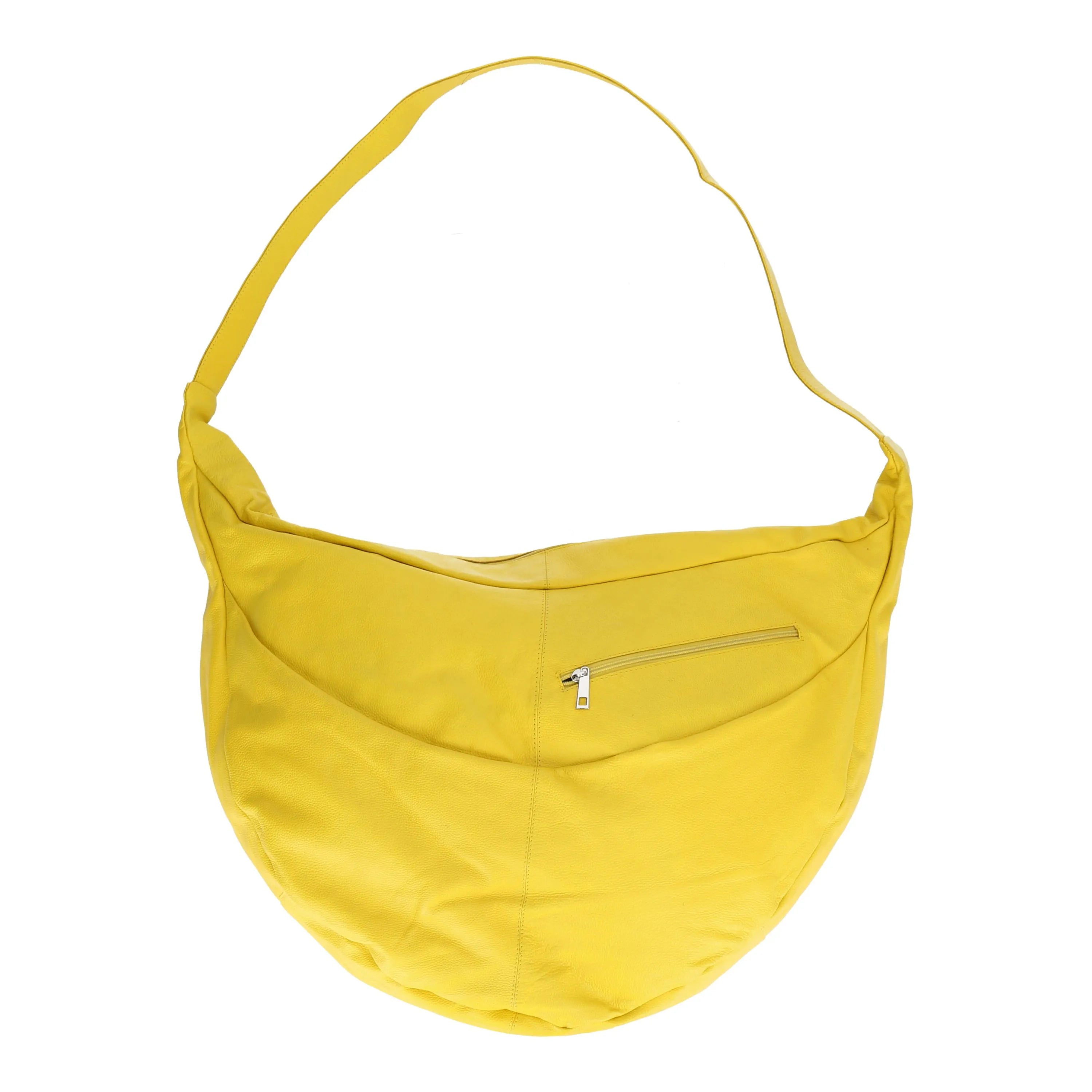 Alltags Tasche in Ballon Form aus glatter Leder Qualität, Baggy in Limette