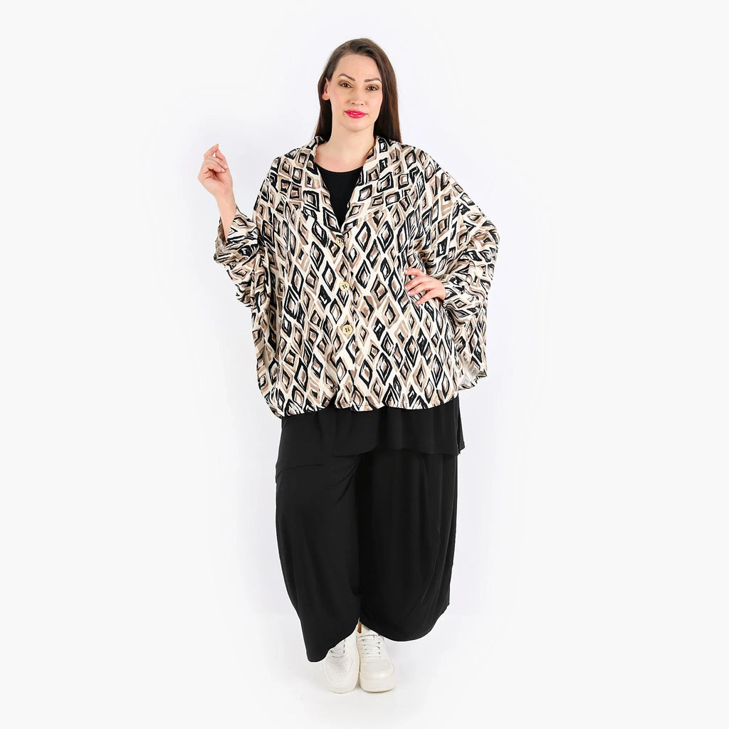 AKH 140 Jacket, Beige-Black-Cognac