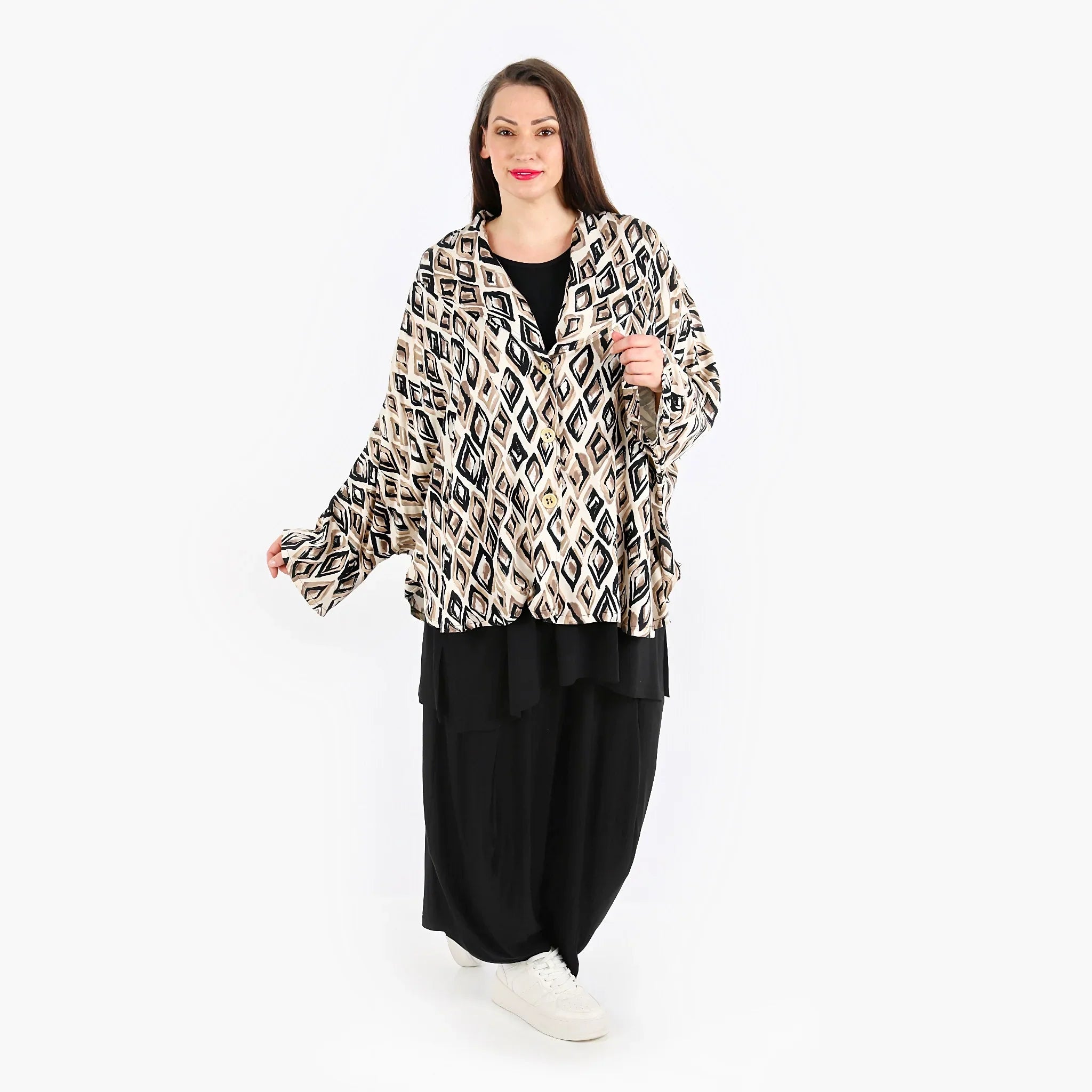 AKH 140 Jacket, Beige-Black-Cognac