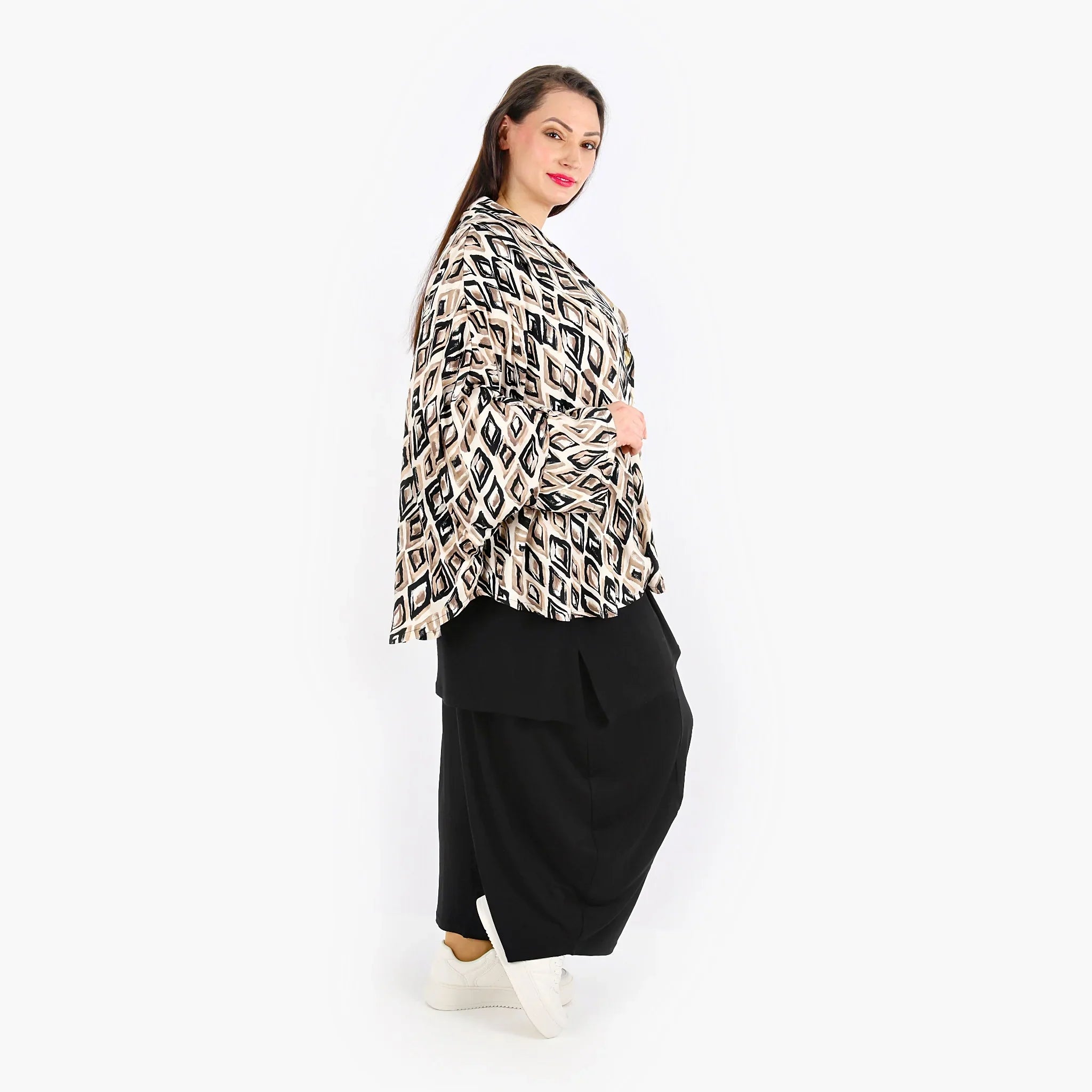 AKH 140 Jacket, Beige-Black-Cognac