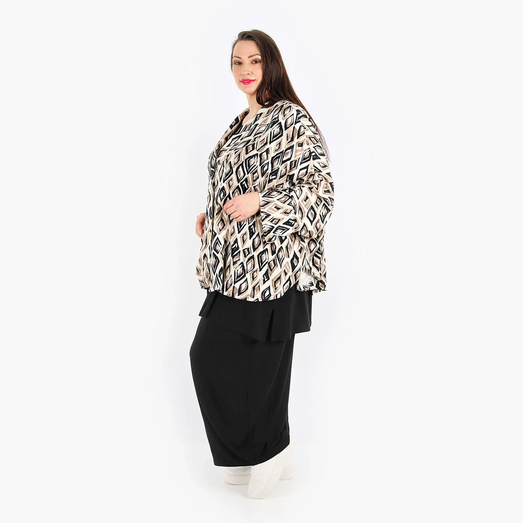 AKH 140 Jacket, Beige-Black-Cognac