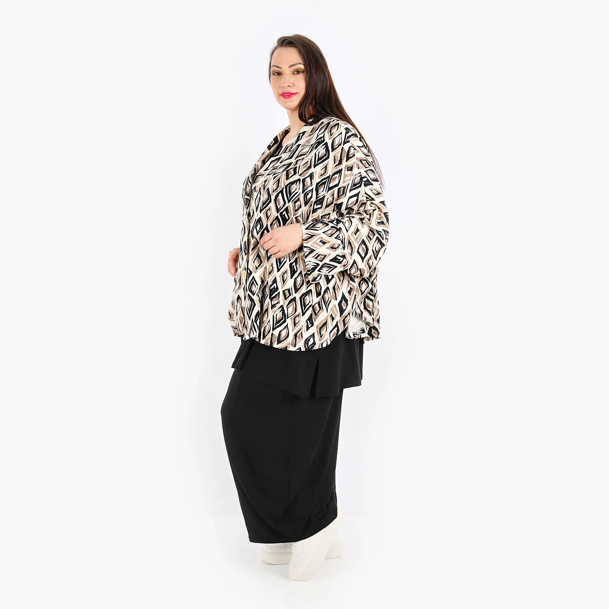 AKH 140 Jacket, Beige-Black-Cognac
