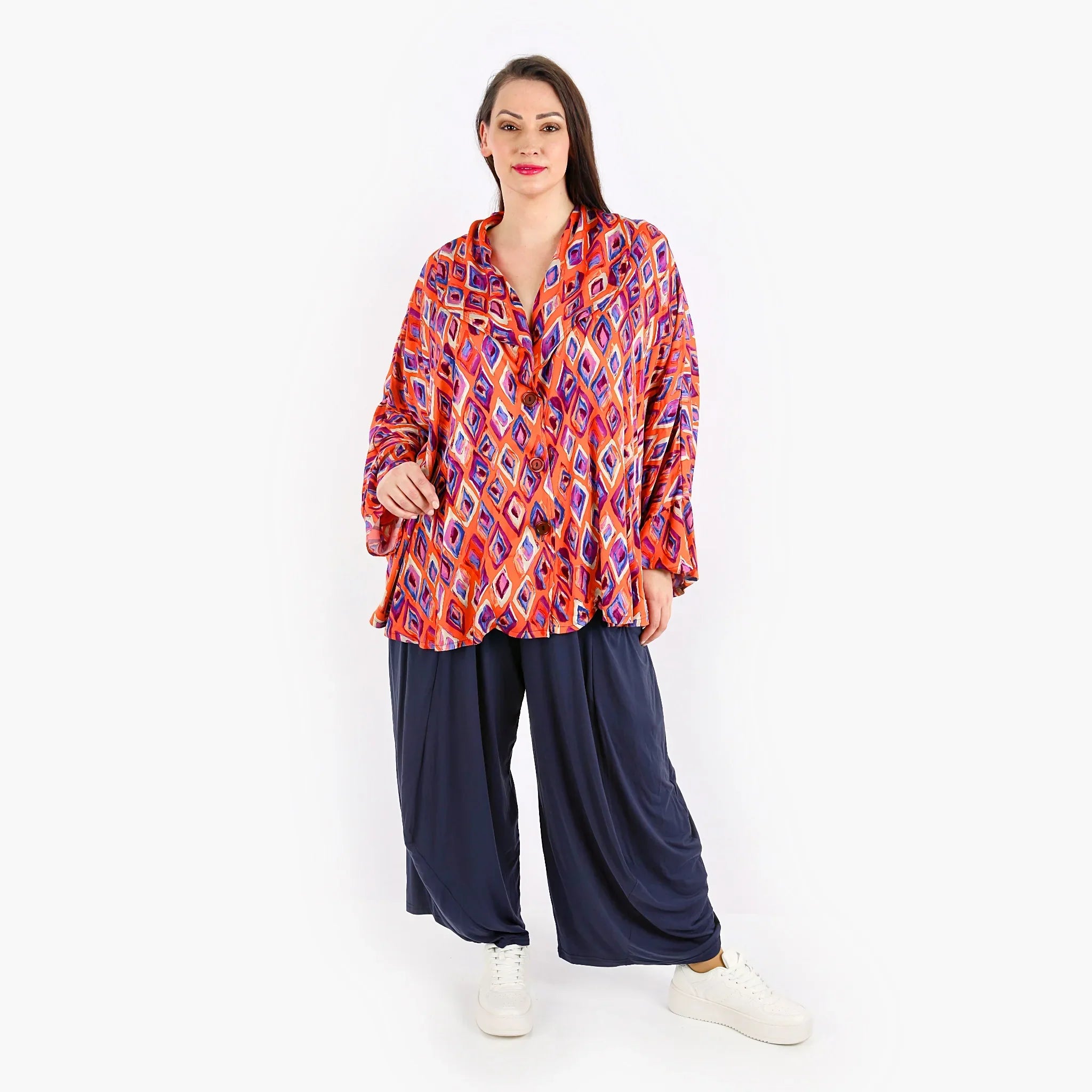 AKH 140 jacket, orange-violet-blue