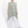 Summer tunic in the shape of jersey quality, Costa in white-black