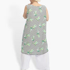 Summer tunic in the shape of jersey quality, Costa in white-black