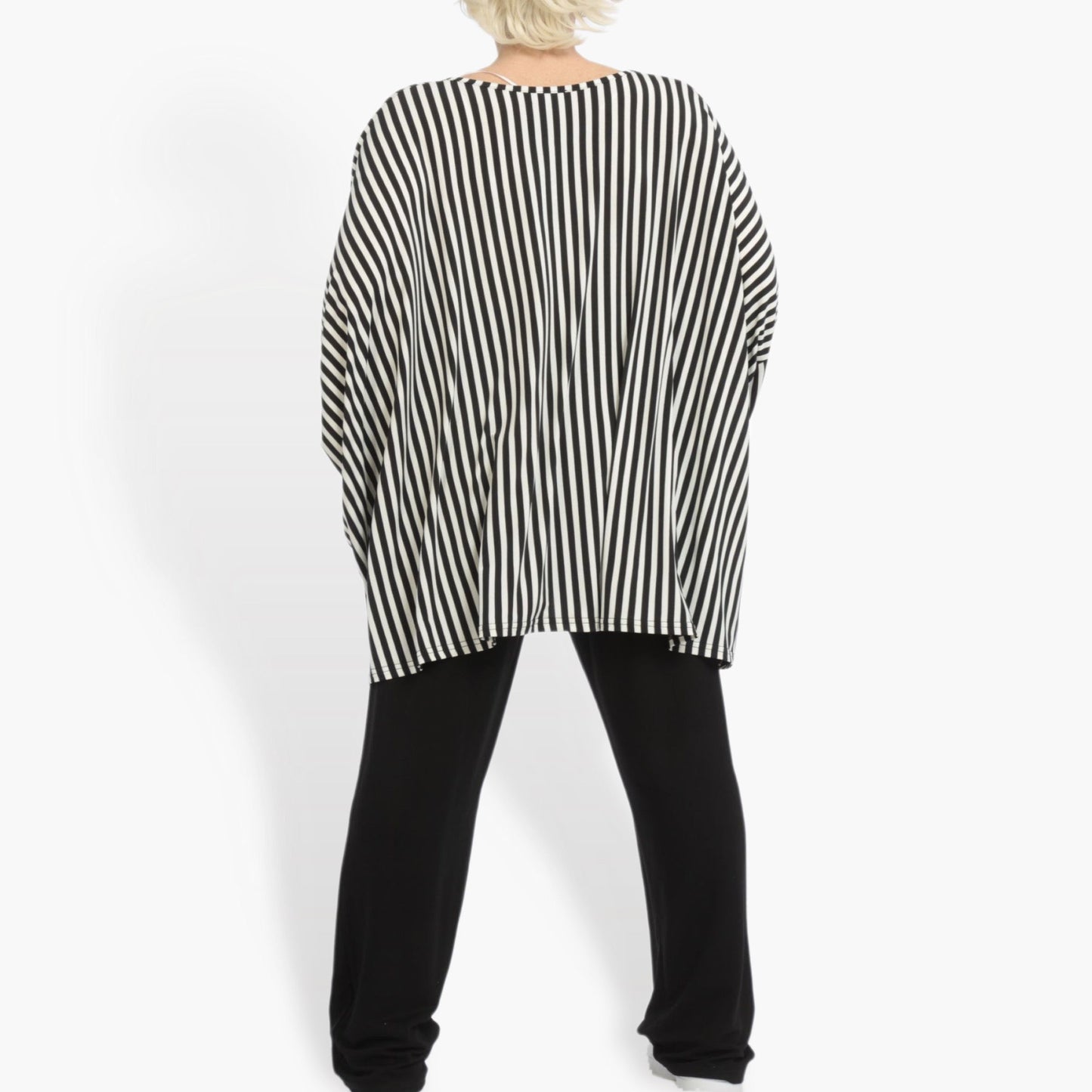 Sommer Big Shirt in  Form aus er Slinky Qualität, Slinky in Schwarz-Weiß