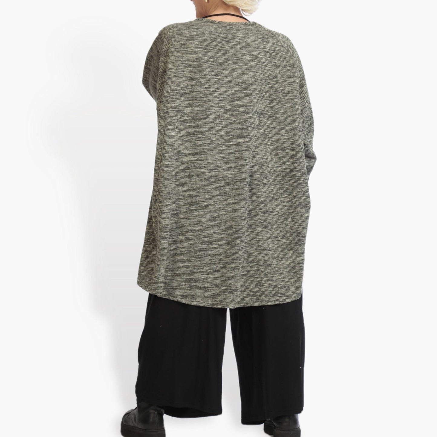 Winter Big Shirt in the shape of Ribb quality, Ribb in black and gray