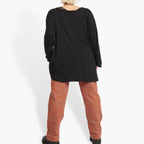 Winter trousers in the shape of Romanit jersey quality, Lilo in terracotta