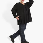 Winter trousers in the shape of Romanit jersey quality, Lilo in blue