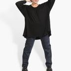 Winter trousers in the shape of Romanit jersey quality, Lilo in blue