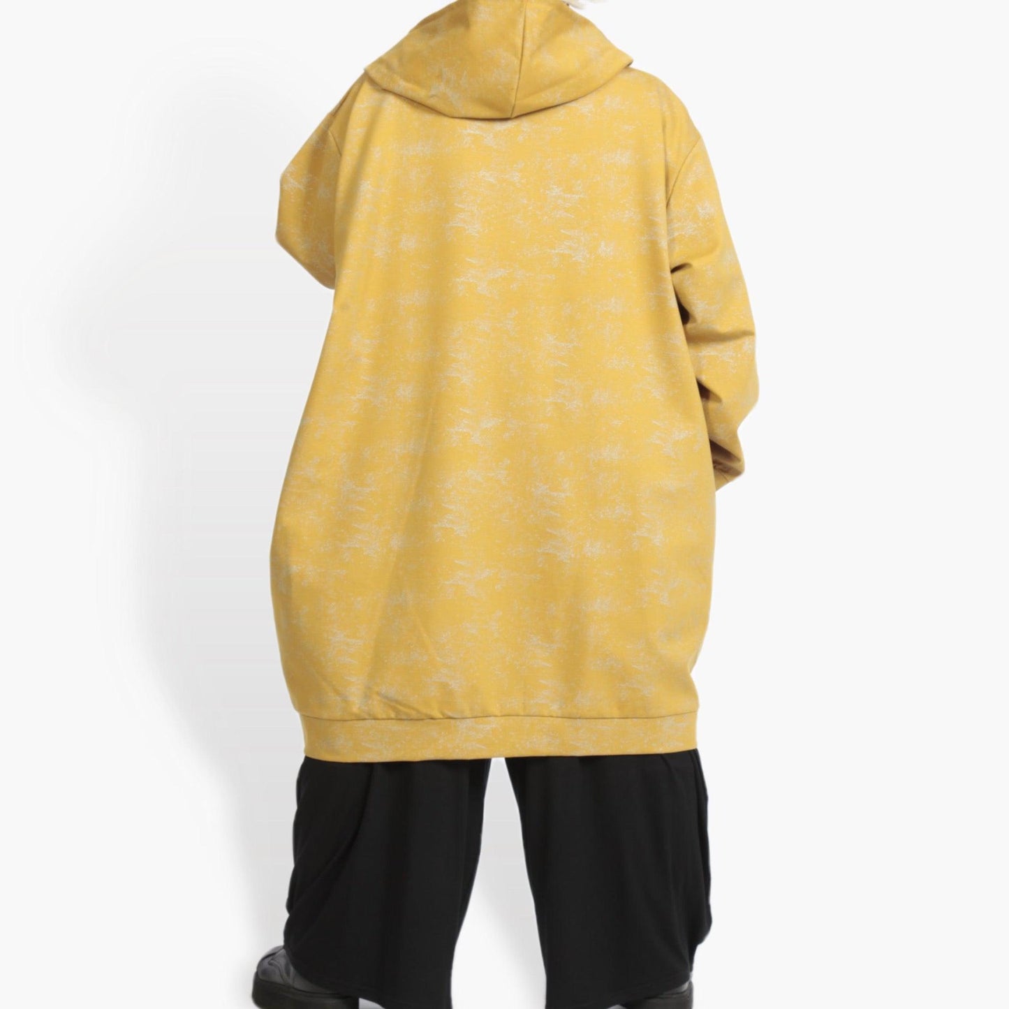 Winter jacket in balloon shape made of Romanit jersey quality, Lilo in mustard